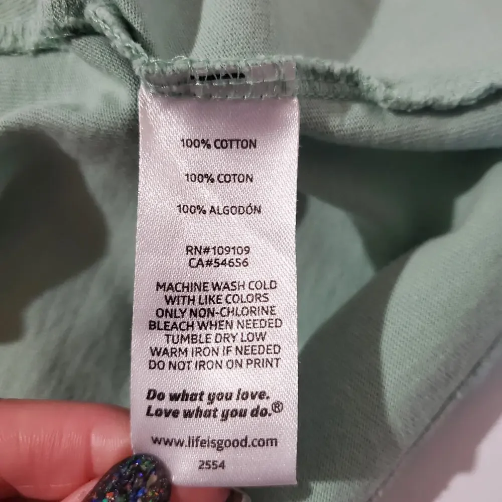 Life is Good Wine Classic Fit Crusher Tee Womens Plus XXL V-Neck Short Sleeve - Picture 7 of 8